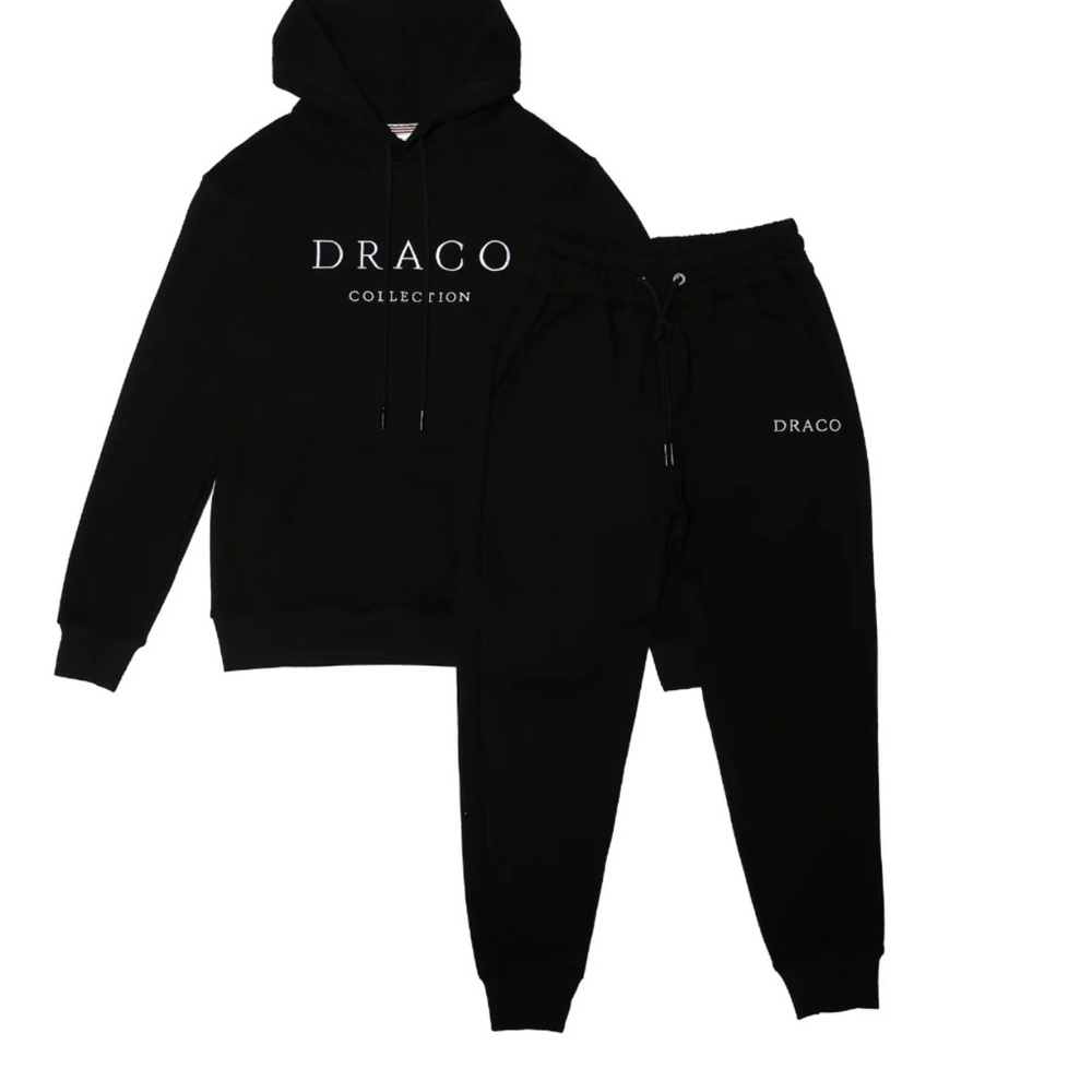 Draco Black Sweatpants & Hoodie Set unisex